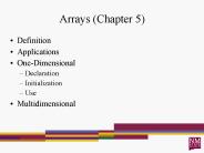 Arrays (Chapter 5)?