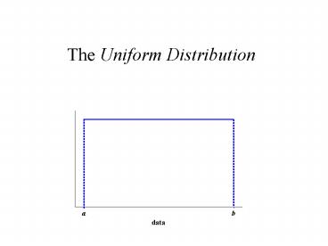 The Uniform Distribution