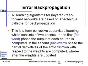 2L490 Backpropagation 1