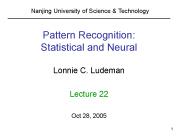 Pattern Recognition: Statistical and Neural