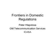 Frontiers in Domestic Regulations
