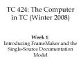 TC 424: The Computer in TC (Winter 2008) PowerPoint PPT Presentation