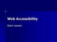 Web Accessibility PowerPoint PPT Presentation