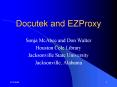 Docutek and EZProxy PowerPoint PPT Presentation