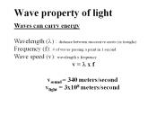 Wave property of light