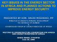 KEY ISSUES IN THE ENERGY SECTOR IN AFRICA AND PLANNED ACTIONS TO IMPROVE ENERGY SECURITY PowerPoint PPT Presentation