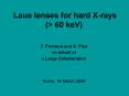 Laue lenses for hard X-rays (> 60 keV) PowerPoint PPT Presentation