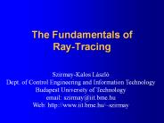 The Fundamentals of Ray-Tracing