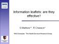 Information leaflets: are they effective? PowerPoint PPT Presentation