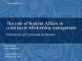 The role of Student Affairs in constituent relationship management PowerPoint PPT Presentation
