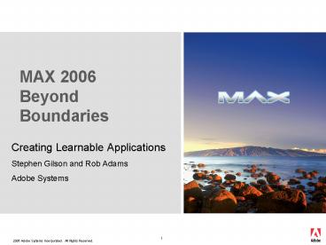 MAX 2006 Beyond Boundaries