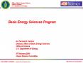 BASIC ENERGY SCIENCES Serving the Present, Shaping the Future PowerPoint PPT Presentation