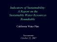 Indicators of Sustainability: A Report on the Sustainable Water Resources Roundtable  California Water Plan PowerPoint PPT Presentation