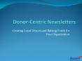DonorCentric Newsletters PowerPoint PPT Presentation