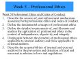 Week 4 Professional codes of ethics PowerPoint PPT Presentation