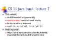 CS 11 java track: lecture 7 PowerPoint PPT Presentation