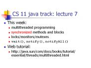CS 11 java track: lecture 7