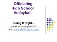 Officiating High School Volleyball