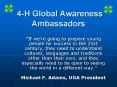 4H Global Awareness Ambassadors PowerPoint PPT Presentation