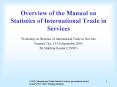 Overview of the Manual on Statistics of International Trade in Services PowerPoint PPT Presentation