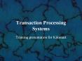 Transaction Processing Systems PowerPoint PPT Presentation