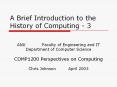 A Brief Introduction to the History of Computing - 3 PowerPoint PPT Presentation