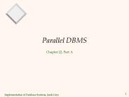 Parallel DBMS
