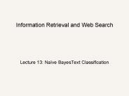 Information Retrieval and Web Search