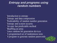 Entropy and programs using random numbers