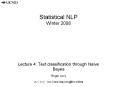 Statistical NLP Winter 2008 PowerPoint PPT Presentation