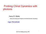 Probing Chiral Dynamics with photons