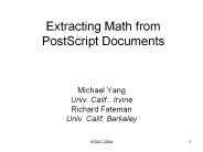 Extracting Math from PostScript Documents