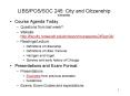 LIBSPOSSOC 245: City and Citizenship 02042004 PowerPoint PPT Presentation
