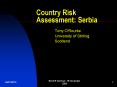 Country Risk Assessment: Serbia PowerPoint PPT Presentation