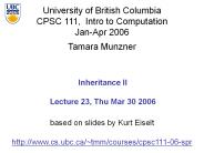 Inheritance%20II%20%20Lecture%2023,%20Thu%20Mar%2030%202006