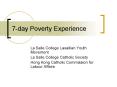 7-day Poverty Experience PowerPoint PPT Presentation