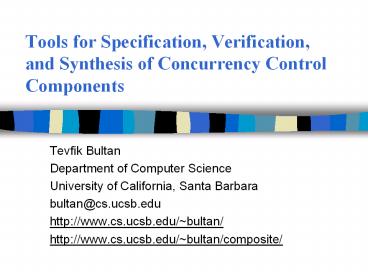Tools%20for%20Specification,%20Verification,%20and%20Synthesis%20of%20Concurrency%20Control%20Components