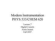 Modern Instrumentation PHYS 533CHEM 620