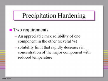 Precipitation Hardening