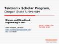 Tektronix Scholar Program, Oregon State University PowerPoint PPT Presentation