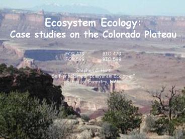 Ecosystem Ecology: