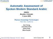 Automatic Assessment of Spoken Modern Standard Arabic