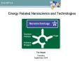 Energy Related Nanoscience and Technologies PowerPoint PPT Presentation