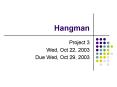 Hangman PowerPoint PPT Presentation