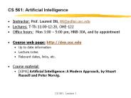 CS 561: Artificial Intelligence