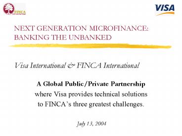 A Global PublicPrivate Partnership