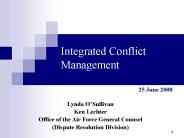 Integrated Conflict Management