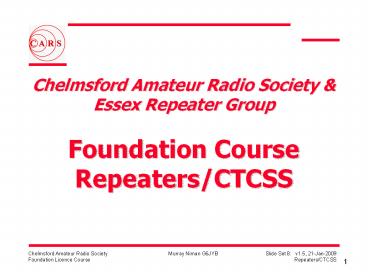 Chelmsford Amateur Radio Society