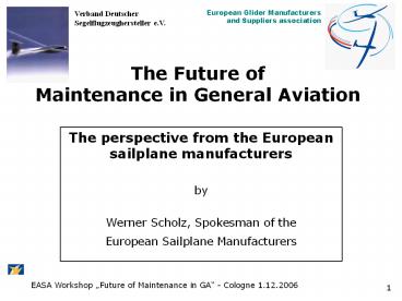 The Future of Maintenance in General Aviation