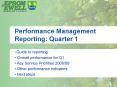 Performance Management Reporting: Quarter 1 PowerPoint PPT Presentation